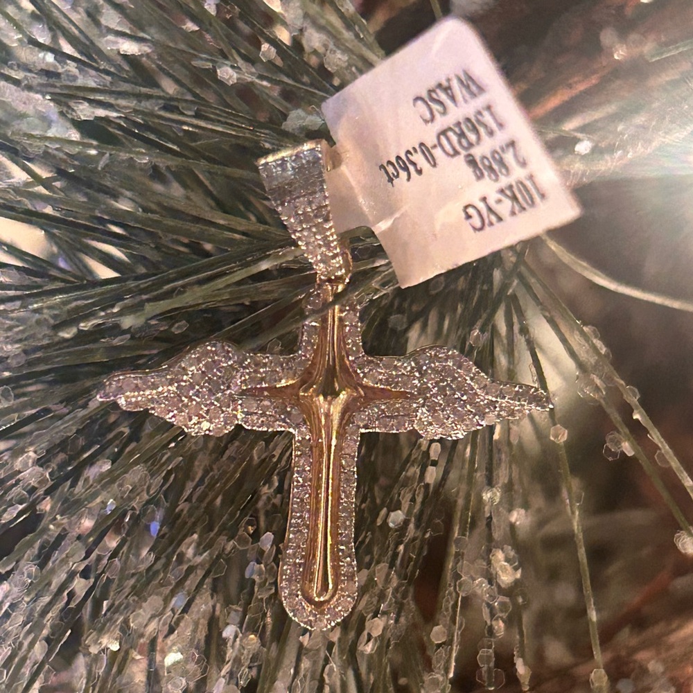 Gold and Silver Cross Pendant